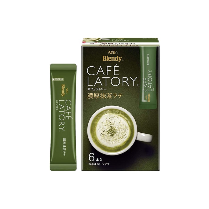 【日本直郵】AGF Blendy CAFE LATORY 濃厚宇治抹茶拿鐵咖啡 6條入
