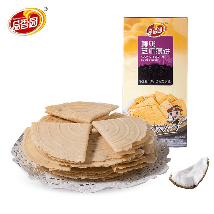 【중국 직송】 핀샹위안 하이난 코코넛 밀크 참깨 팬케이크 150g*1상자