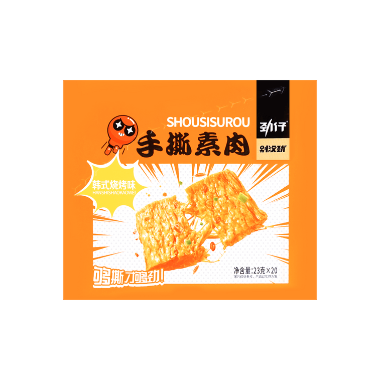 劲仔 手撕素肉 韩式烧烤味 豆干辣条 20袋入 400g【新旧包装随机发】 8