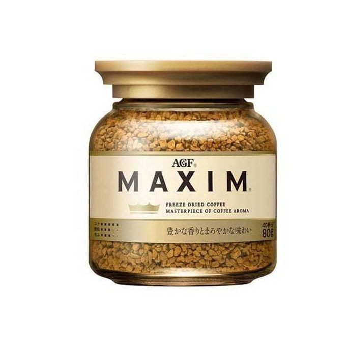 【日本直邮】AGF Maxim金瓶黑咖啡速溶咖啡冻干咖啡粉80g