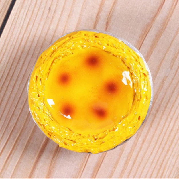 商品详情 - 中国直邮 仿真食物树脂冰箱贴留言贴磁性贴3D 蛋挞 1件 - image  0