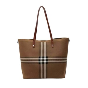 New large-capacity tote bag, casual versatile shoulder bag, fabric striped women's bag, 1 piece
