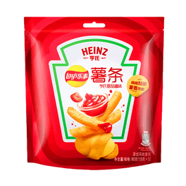 大陆版LAY'S乐事×亨氏番茄酱联名 薯条 番茄味 5包入 90g【王鹤棣同款】