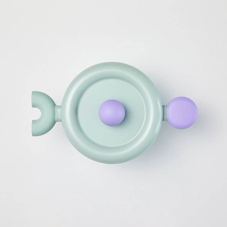 BETTER FINGER Cast Aluminum Casserole Pot Stockpot with Lid Blue 7" 10