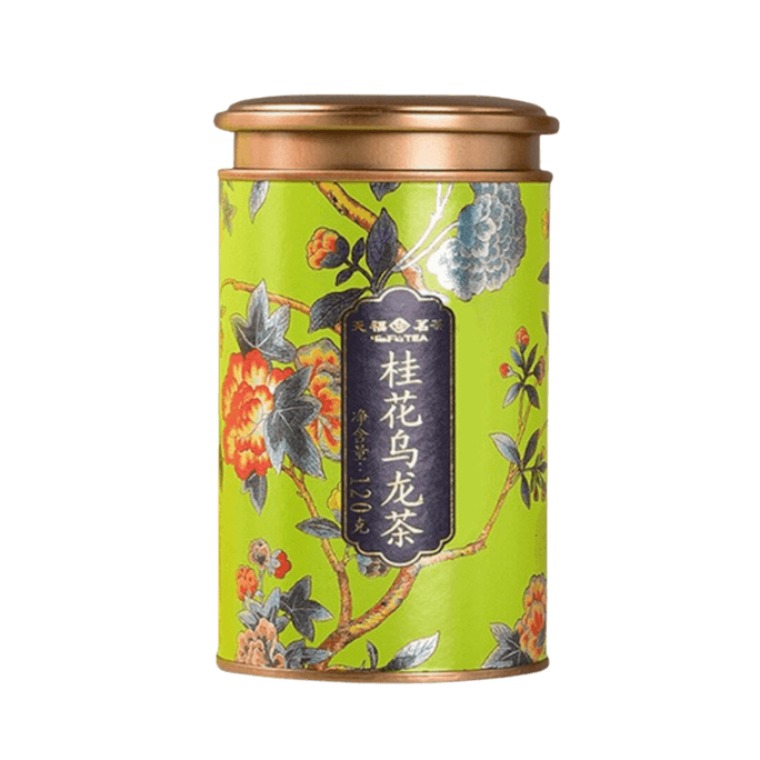 中国【天府茶】キンモクセイ烏龍茶 小缶(S7) - 120g