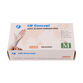 4.5g 4MIL Disposable Vinyl Gloves Size M 100 pcs