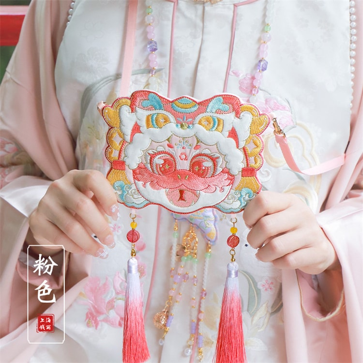 中国直送】上海Qian Li 蛇年刺繍 刺繍バッグ 斜め漢服バッグ 幸運の 