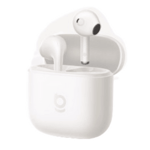 W04 Bluetooth Earbuds Wireless Semi-In-Ear Call Noise Cancellation Ultra-Long Battery Life Moonlight White 1 Pair