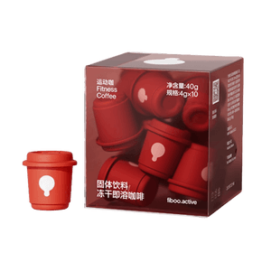 固形飲料フリーズドライインスタントコーヒー、10カップ、フィットネスコーヒープロ