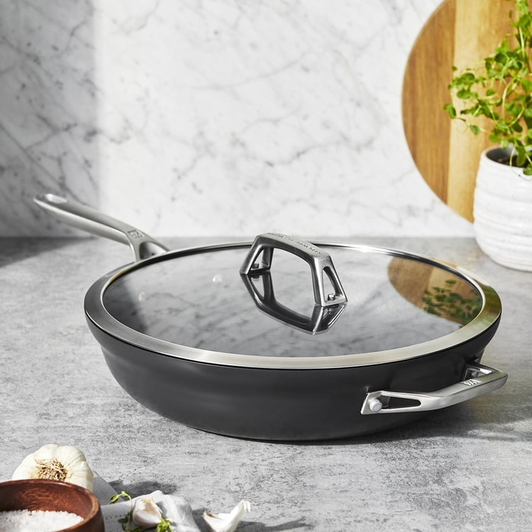 ZWILLING 3クォートアルミハードアルマイトソテーパン蓋付きノン 