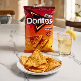 Corn Chips,BBQ Pork Ribs Flavor, 3.6 oz