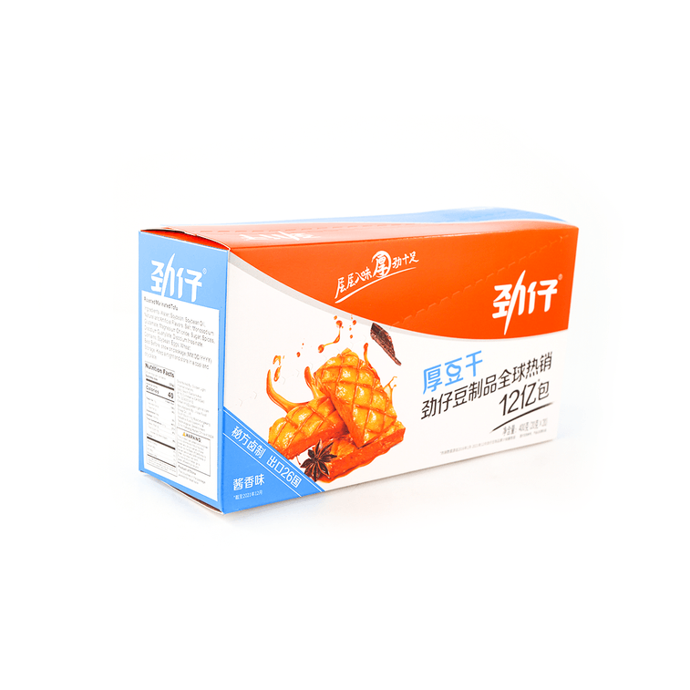 华文食品 劲仔厚豆干 酱香味 超值盒装 400g 湖南特产 12