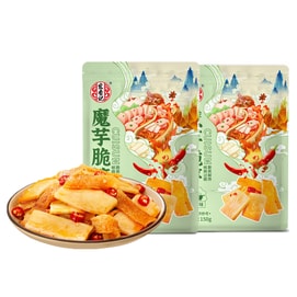 Konjac crispy bamboo shoots 150g*2 bags, vegetarian tripe for hot pot, hand-shredded konjac noodles, spicy snack [fresh, spicy, crispy, chewy, thick, and juicy]
