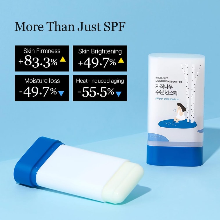 [미국 직배송] 라운드랩 자작나무수액추출물 함유 보습 선크림 스틱, SPF50+, 19g (국내) 3