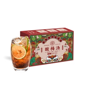 香港の老舗ブランド「宝鶏庵」は、養生茶と梅ジュースを1箱12袋（120g）で提供しています。【効能】喉の渇きを癒し、気と陰を養い、清熱して夏バテを鎮め、心を落ち着かせてイライラを鎮め、脾胃を強くし、消化を助け、収斂作用と凝結作用、発汗を抑える。