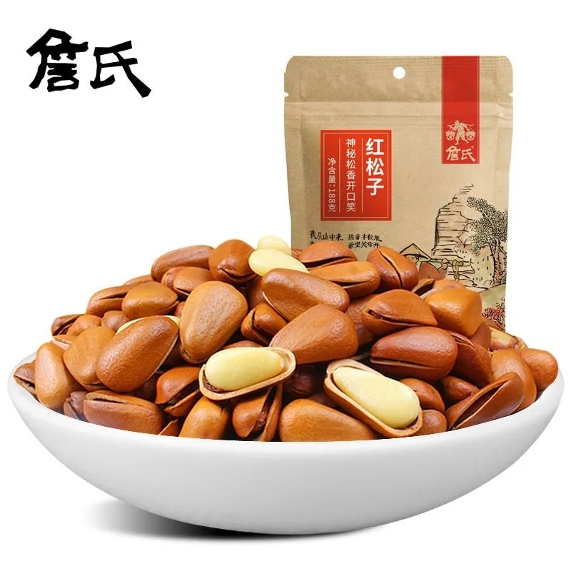 安徽詹氏 【年貨必備】東北原味開口紅松子188g