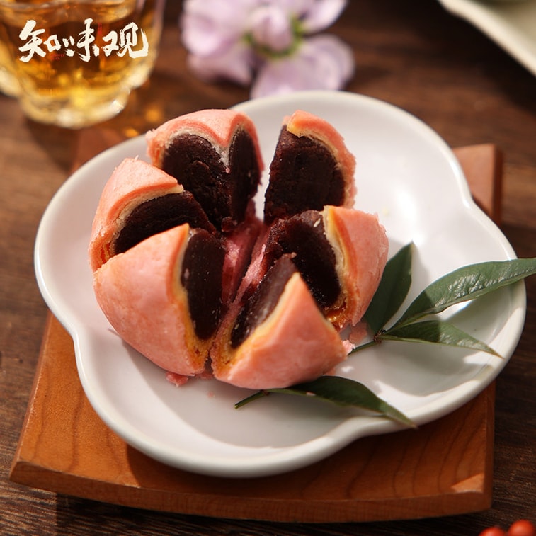 [ Direct Mail]  Four Seasons Lotus Pastry 100g*2 Boxes (Total 4 pcs) - Hangzhou Traditional Pastry, Chinese Delicacy Gift, Tea Time Snack, New Year Gift 3