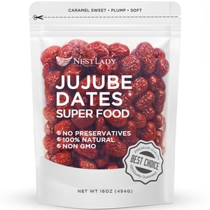 NESTLADY Jujube/Red Date Healthy Snacks No Preservative Non-GMO 100% Natural 1lb(454g)