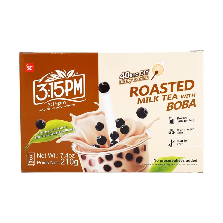 Charcoal Roasted Boba Pearl Milk Tea, 7.41 oz 4