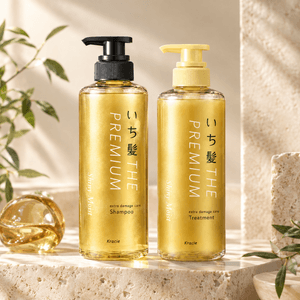 日本KRACIE嘉娜宝IchikamiI臻选高端受损修护洗护套装 滋润型 400ml+400g 【滋润修护】 