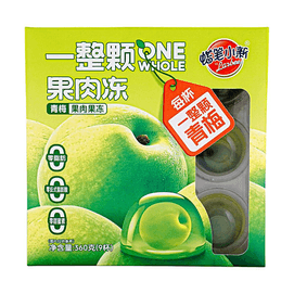 蜡笔小新 一整颗果肉冻 青梅味 9杯入 360g【Q弹爽滑果冻】【0脂】