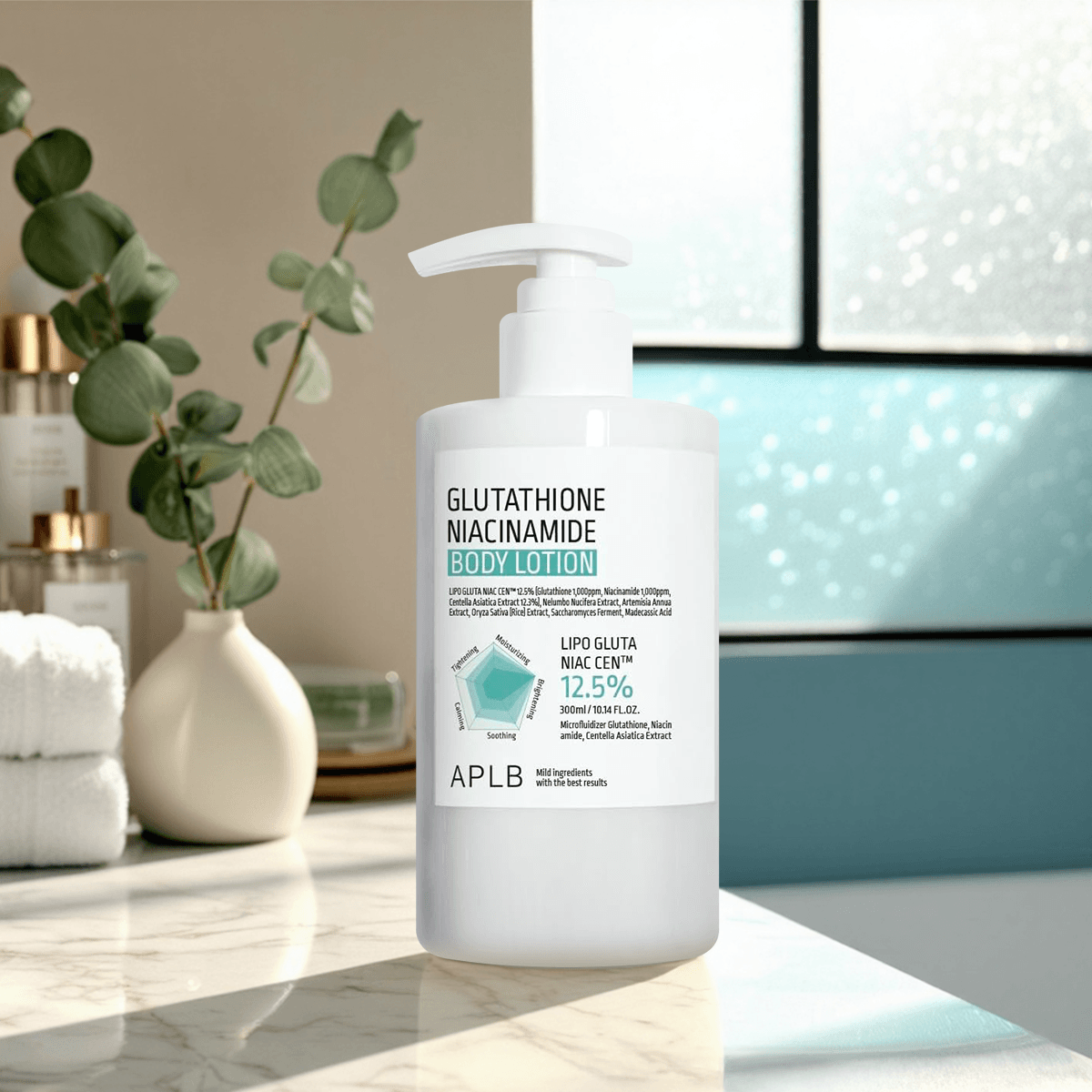 aplb glutathione niacinamide body lotion 300ml reviews care Review: Soft, glowing skin starts in the shower  I've been using the APLB Glutathione Niacinamide Body Wash + Body duo for a minute and it's delivering deep hydration without heaviness APLB Glutathione Niacinamide Body Lotion