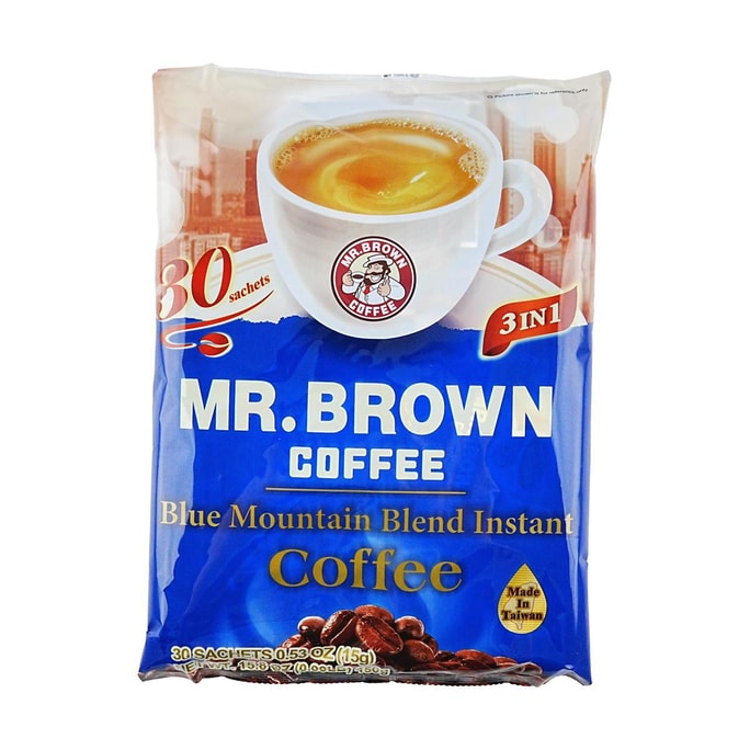 台湾MR.BROWN伯朗 三合一速溶咖啡 蓝山风味 30袋入 450g