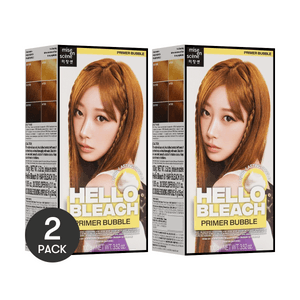 헬로버블 폼 헤어컬러 블리치 간편 헤어컬러링 *2개【에스파, 지젤】【밸류팩】