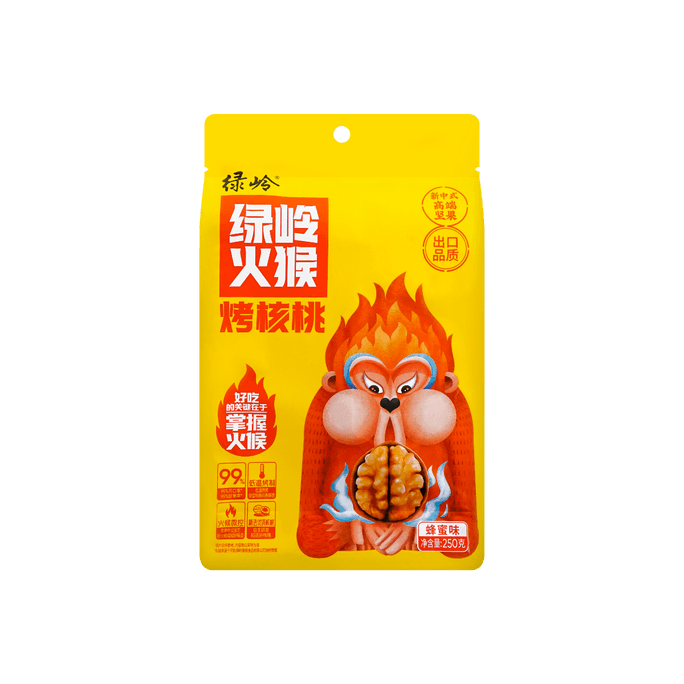 绿岭火猴 烤核桃 蜂蜜味 250g【坚果炒货】