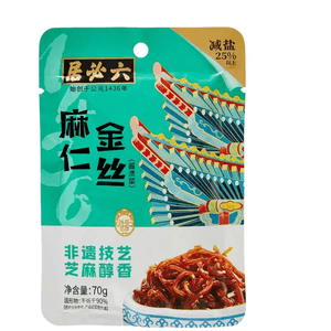 【中國直郵】六必居麻仁金絲醬菜70g*1袋