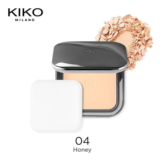 【中國直郵】 義大利 KIKO 防曬粉餅乾濕兩用遮瑕控油持久散粉蜜粉餅定妝粉補妝#04象牙白12g*1盒
