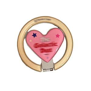 [중국 직배송] HSPM 컬러풀 하트 모양 맥세이프 자석 휴대폰 거치대, 합금 접이식 휴대용 데스크탑 스탠드, 로즈 블루 갤럭시 F, 1개