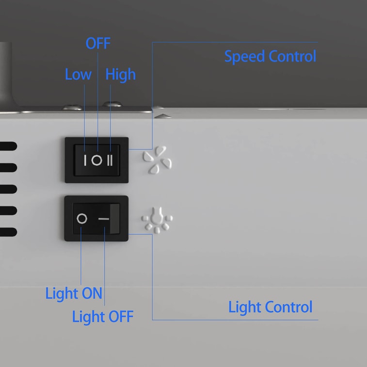 30 Inch Under Cabinet Range Hoodwith LED Light & 2 Speed Exhaust Fan Black 4