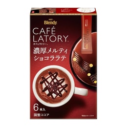 【日本直邮】AGF BLENDY 浓醇巧克力拿铁 6条入 | 亚米