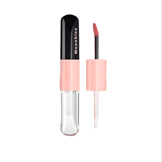 Mooekiss Double-head lip gloss mirrored water gloss essence lipstick #W6 6ml Single pack