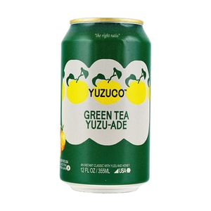 Green Tea Yuzu-Ade 12 fl oz【Citrus Aroma & Clean Taste】