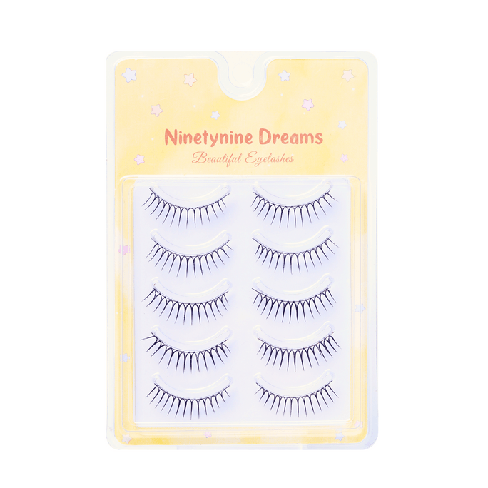 Ninetynine Dreams 5对整条女团爱豆睫毛 自然日常妆必备整簇睫毛 9-13mm【女团妆推荐爆款】