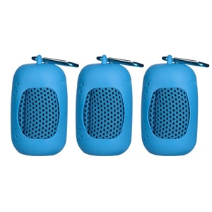 【超值3條裝】冷感速乾運動毛巾藍色三條 冷感面料配便攜折疊包收納 戶外跑步、騎行擦汗 健身吸水【單條58g超輕克重,出行必備】