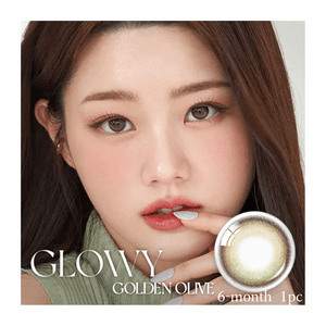 【中国直邮】 韩国 O-LENS Glowy Golden Olive【琉璃棕绿】美瞳半年抛 小直径自然款 1片装【需1副请拍2件】 -4.25(425)