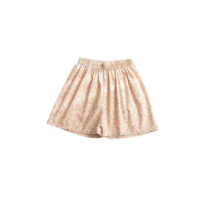 New Korean-style Checked Shorts, Summer Pants, Breathable Home, Student Walking Pants, Teenage Floral Shorts, Pajama Pants, Floral Pink (80-132 Pounds), 1 piece