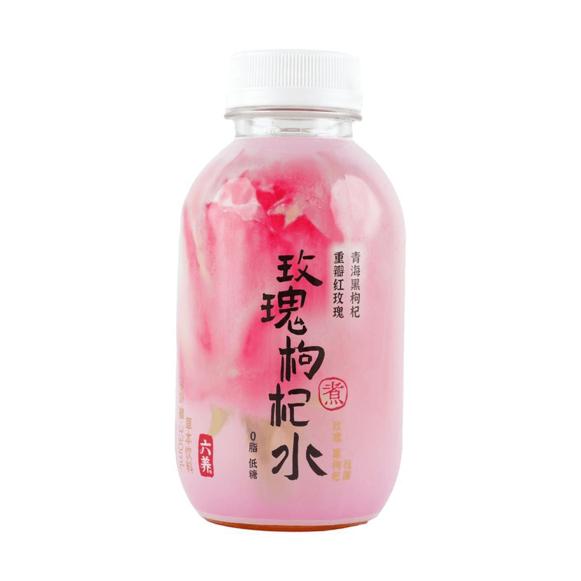 六养 玫瑰枸杞水 植物草本饮料 330ml 【夏日清爽饮品】【焕颜养生】【0脂低糖低卡】