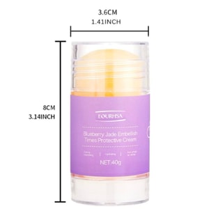 바셀린 유르사 풋 크림, 블루베리 향, 퍼플 색상, 보습 및 재생 스틱형, 갈라짐 방지 풋 크림, 40g