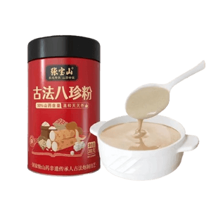 【中国直邮】 张宝山 古法八珍粉怀山药陈皮猴头菇茯苓冲泡代餐 300g