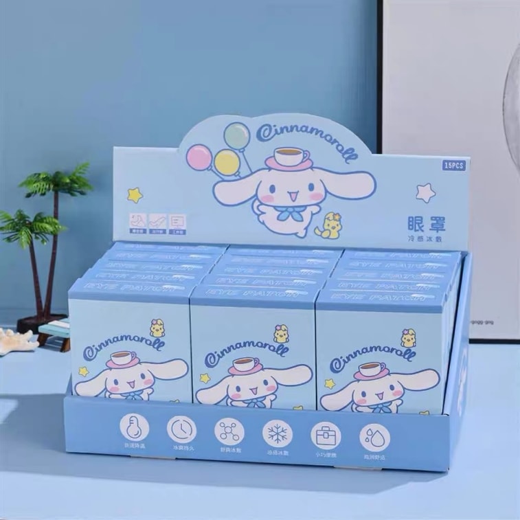 Cooling Eye Mask Relieves Eye Fatigue Cartoon Eye Patch 6 Pc - Cinnamoroll 1 box 4