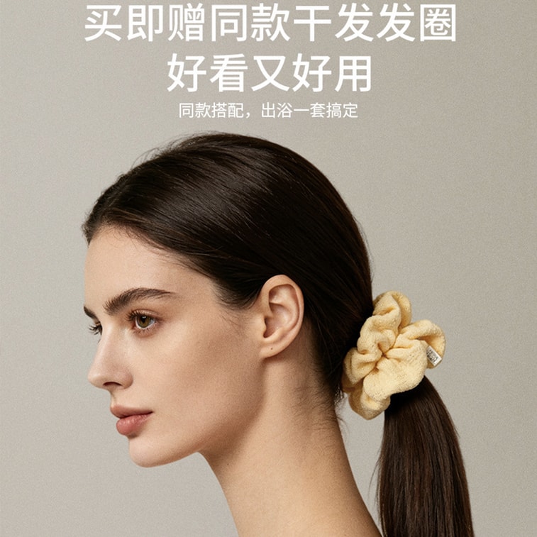 【Expédition directe depuis la Chine】 HSPM Serviette de bain à bretelles portable Rose fumé + Chouchou F 1 ensemble Robe de bain dos nu 10A antibactérienne à séchage rapide et respirante, peignoir super absorbant 5