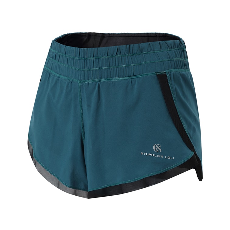 暴走的萝莉 透气防走光运动短裤女夏季 速干宽松跑步健身热裤/象牙白#/L 8