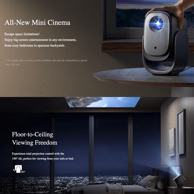 ポータブルミニプロジェクター、オートフォーカス、キーストーン補正、40～120インチディスプレイ 9