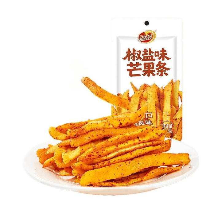 【中國直郵】 品香園 芒果乾椒鹽味芒果條厚切蜜餞果脯辣條解饞零食45g*1袋