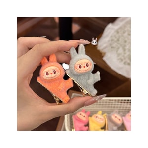 [중국 직송] 밀리 라부부 미니어처 인형 라잉 헤어 클립 (2개) 귀여운 소녀용 사이드 뱅 클립 오리 부리 클립 만화 헤어 액세서리 (여아용, 색상 혼합 주문)