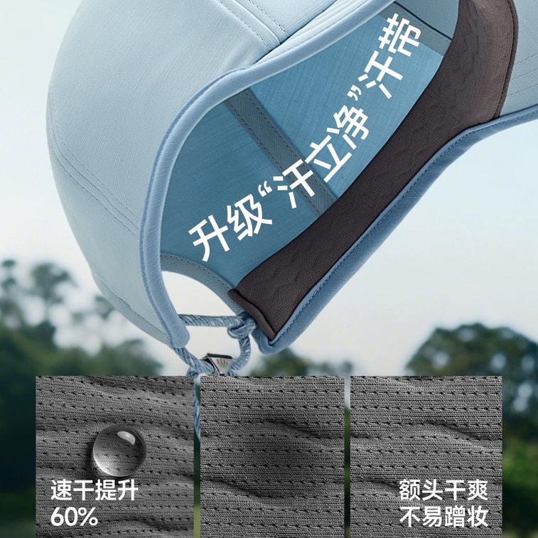 UL006 Lightweight Sun Protection Cap – Clear Blue One Size 4